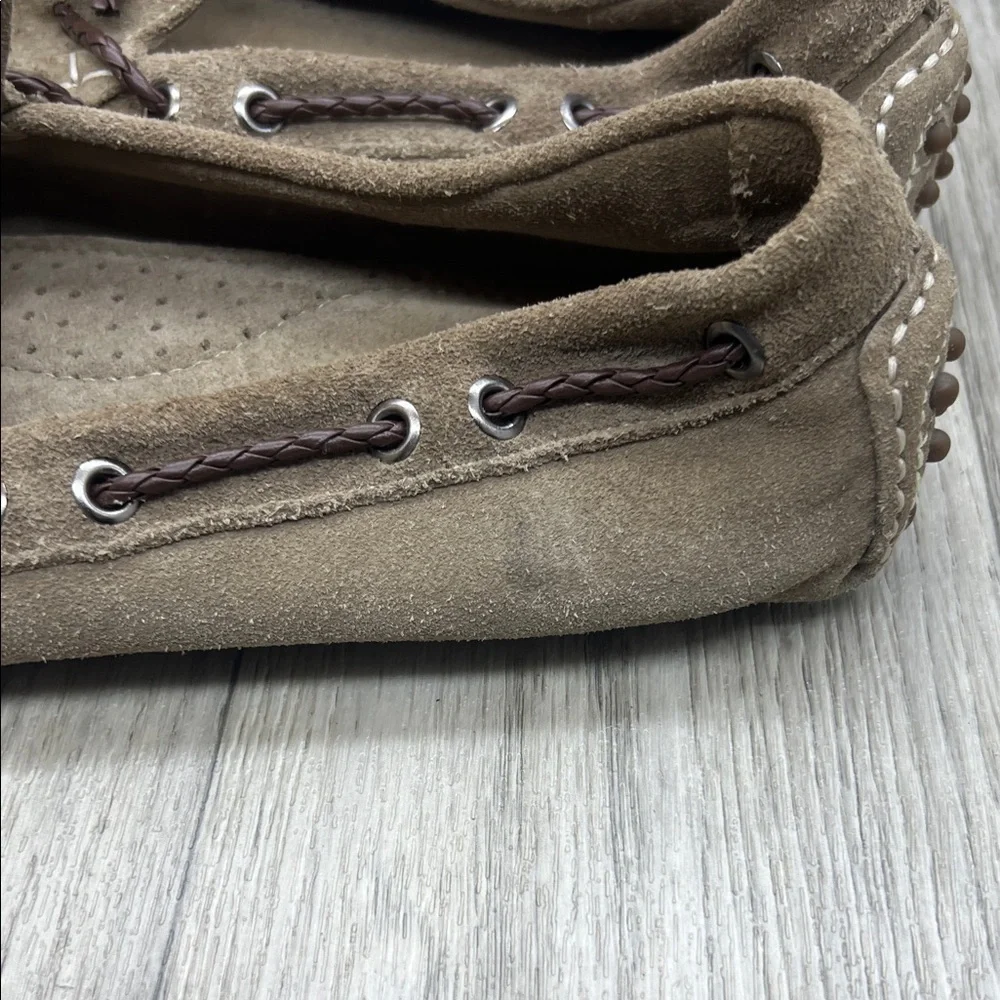 Saks Fifth Avenue Tan Suede Boat Shoes